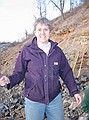 Georgia Hoffman, a visiting paleobotanist from Calgery, Canada (University of Alberta) was a tremendous help on 12/10/2002.  She quickly understood our efforts and was a huge help in wrapping the fossils for transport and drying at the DMNS.  She was also a joy to talk to in the quarries on this beautiful December day  in Colorado.