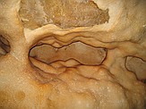Formations in the cave's "big room" - ceiling.