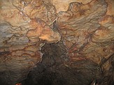 Formations in the cave's "big room" - ceiling.